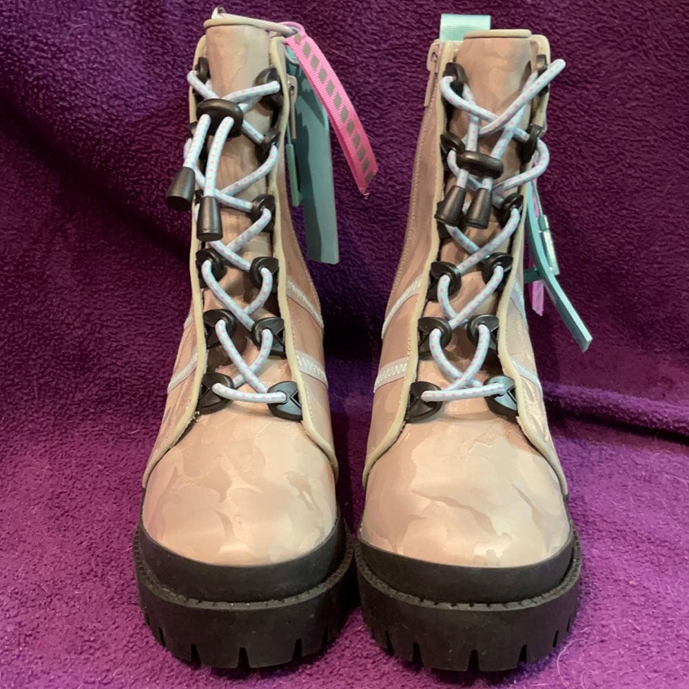 Steve Madden Betamax Grey Camo Multi Bootie